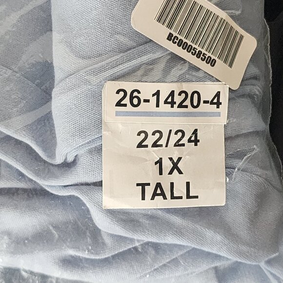 Woman Within Blue Cotton Poly Pull on Elastic Waist Pants Size 1X 22/24 Tall - Picture 13 of 16